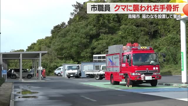 ガラス割られた赤湯小近くで市職員クマに襲われ右手開放骨折・全治3カ月　柿の木そばで　山形・南陽市 画像