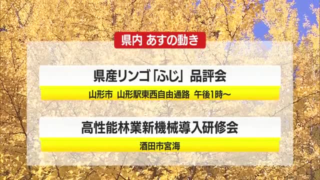 ＊11/20（木）の山形県内の主な動き＊ 画像