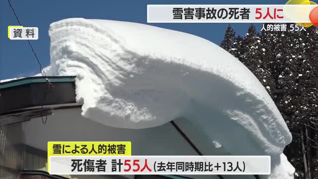雪害事故の死者5人・すべて70代以上の高齢者　積雪の多い新庄市などに「災害救助法」適用決定　山形 画像
