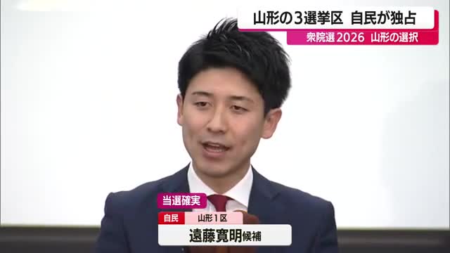 開票速報【山形1区】開票率41.61％　22:00時点 画像