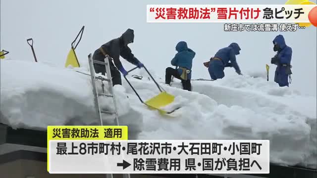 新庄市「流雪溝」使えず雪捨て場なくイライラ募る　舟形町では災害救助法の期限前に雪下ろし急ピッチ　山形 画像