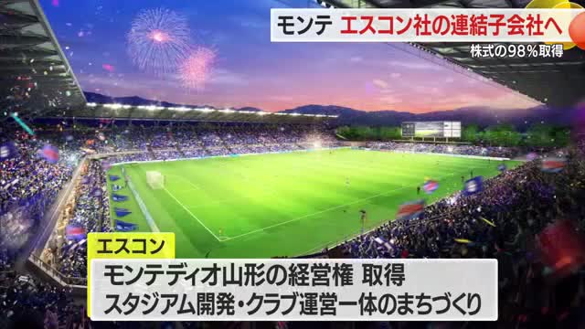 【モンテディオ山形】エスコン社が株式98％取得・モンテは連結子会社化　新スタジアム費用50億円出資 画像