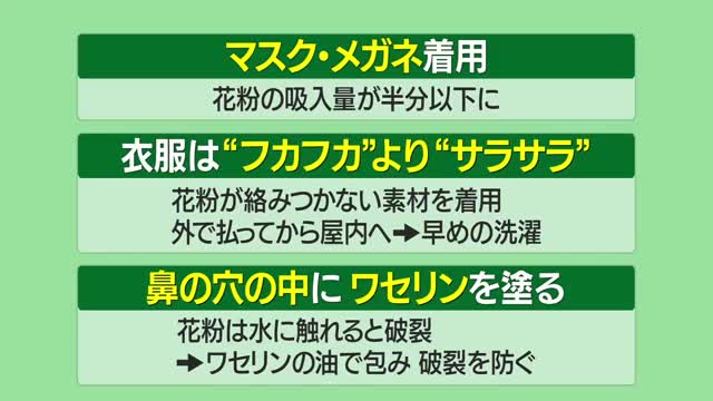 【花粉症】対策グッズうまく使って予防を...花粉吸い込む量抑え症状抑える・平年より飛散量多く注意要　山形 画像