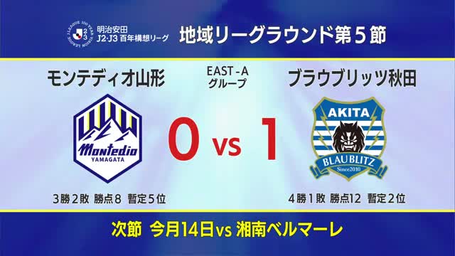 【モンテディオ山形】0対1で秋田に敗れホーム開幕戦飾れず...百年構想リーグ第5節VS秋田 画像