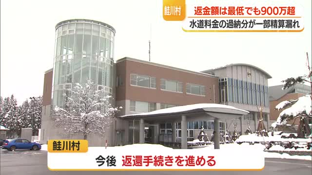 鮭川村で水道料金の一部が返金されず　山形・鮭川村 画像