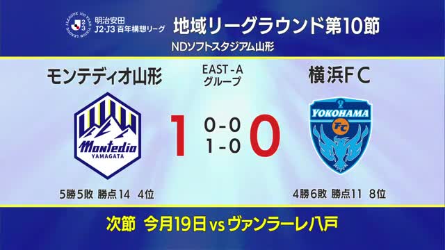 J2モンテディオ山形がホーム初勝利　百年構想リーグ第10節　山形vs横浜FC　試合結果 画像