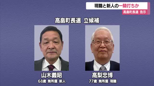【高畠町長選挙】告示　現職（77）と新人（68）の2人が届け出・投開票は4月19日　山形 画像