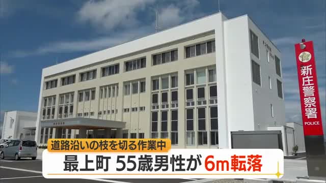 6メートルの高さから55歳男性転落・道路の維持管理で枝の伐採中　ヘルメット着用・腰の骨折るけが　山形 画像