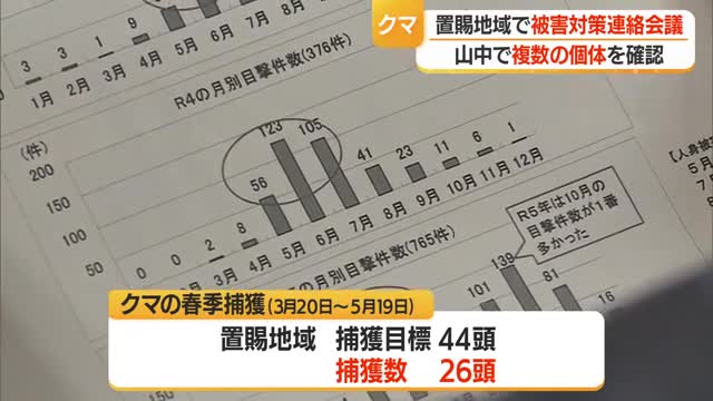 春のクマ捕獲26頭・山中で複数のクマの存在確認　置賜地域でクマ被害対策連絡会議　山形・米沢市 画像