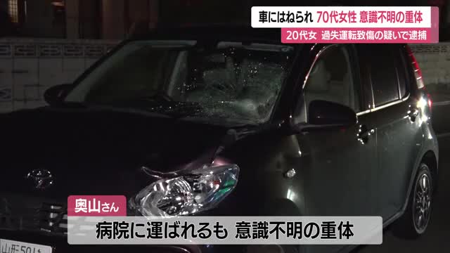夜の横断歩道で70代女性はねられ意識不明の重体　28歳女を過失運転致傷の疑いで逮捕　山形・寒河江市 画像