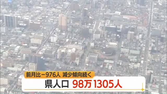 県の人口減少続く...98万1305人（6/1時点）　男子47万6391人・女性50万4914人　山形 画像