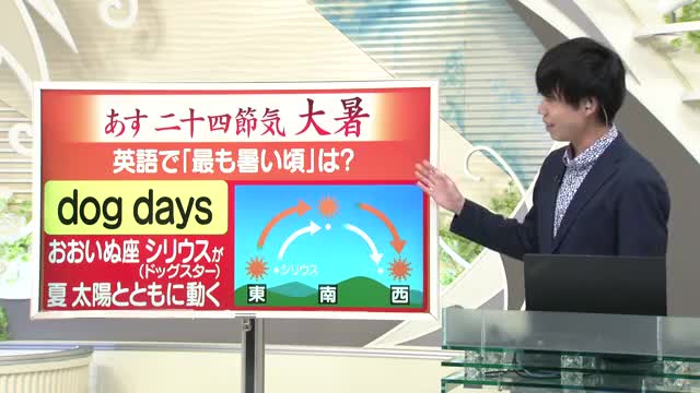 【天気／山形】最も暑いころ＝dog days＆23日の詳しい天気　中村友祐気象予報士の予報(2) 画像