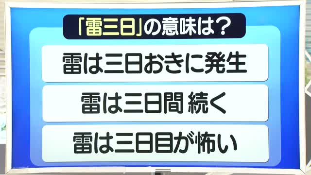 【天気／山形】天気ふりかえり＆ことわざ「雷三日」の意味は？　中村友祐気象予報士の予報(1) 画像