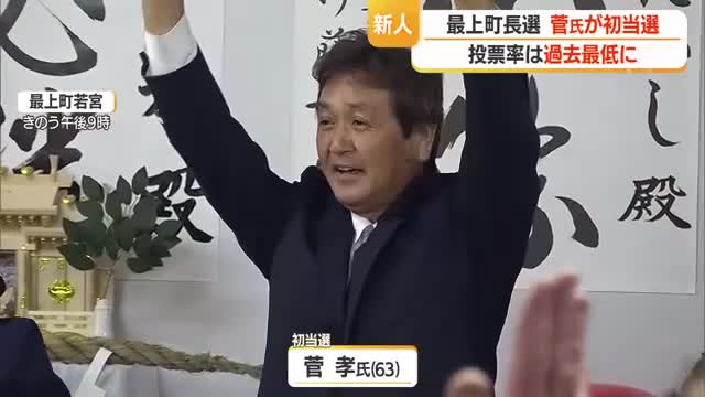 【最上町長選挙】菅孝氏が初当選　新人同士の一騎打ち制す　山形 画像