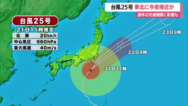 台風25号接近で...山形県内でも航空便一部欠航など影響 画像