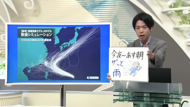 【エンドトーク】「今夜～あす朝ザッと雨」24日のポイント　山形 画像