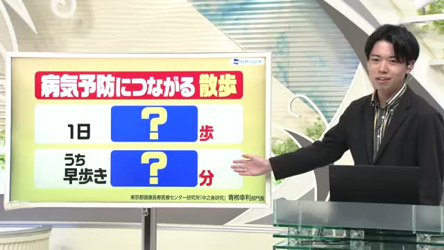 【天気／山形】病気の予防につながる散歩は何歩？＆天気ふりかえり　中村友祐気象予報士の予報(1) 画像